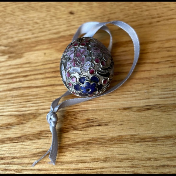 Victorian Enamelling Egg Ornament - Picture 1 of 5